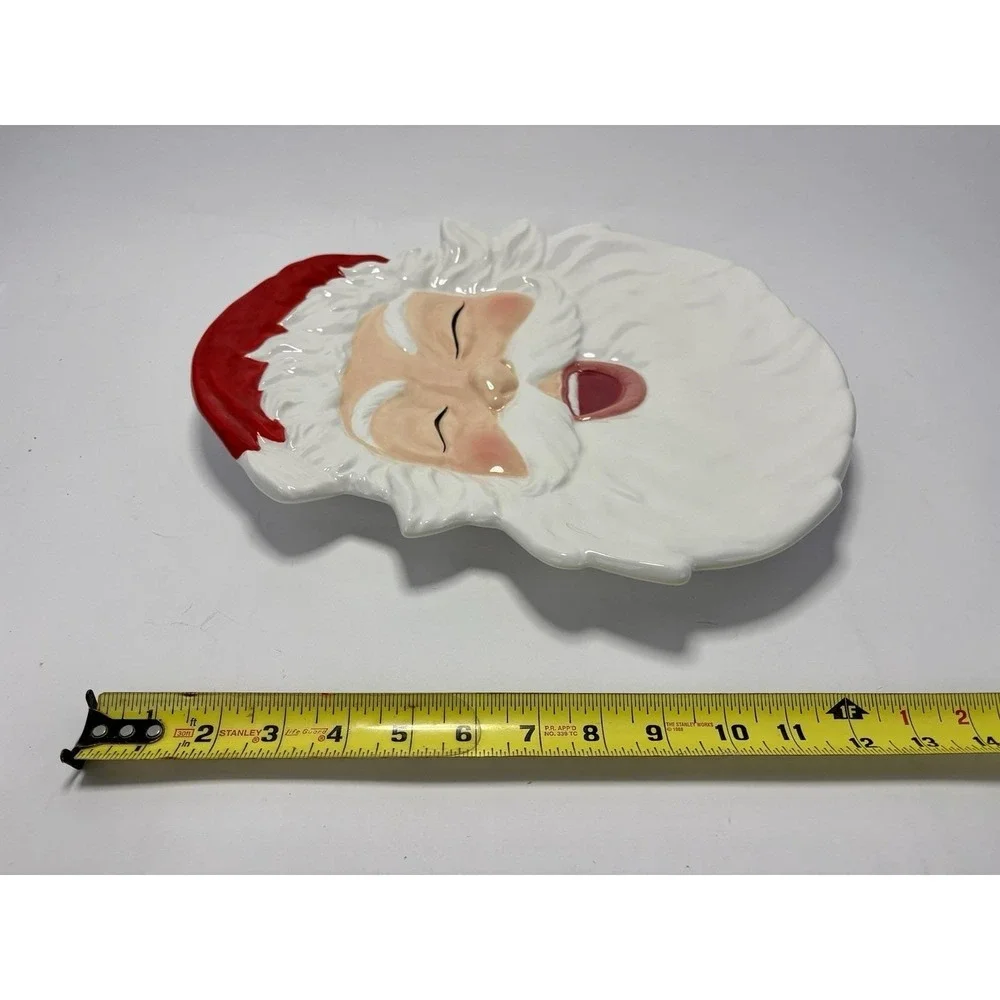 Dept 56 Vernon Grant Nick of Time Cookie Plate / Platter Santa Claus Christmas